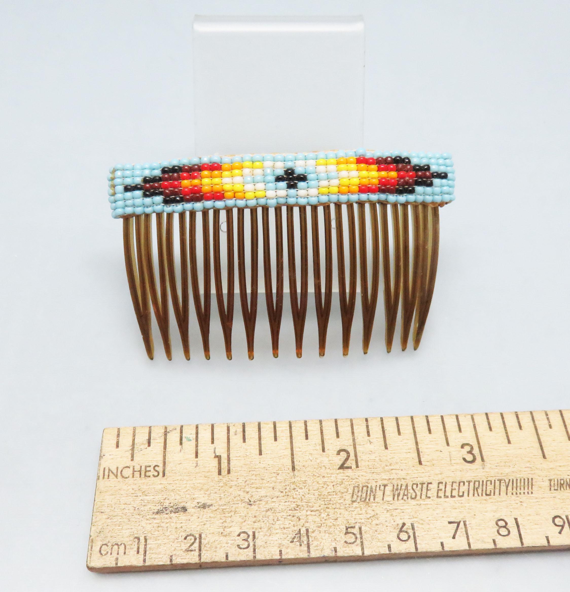 Vintage Hand Beaded Hair Comb, Native American, - Etsy