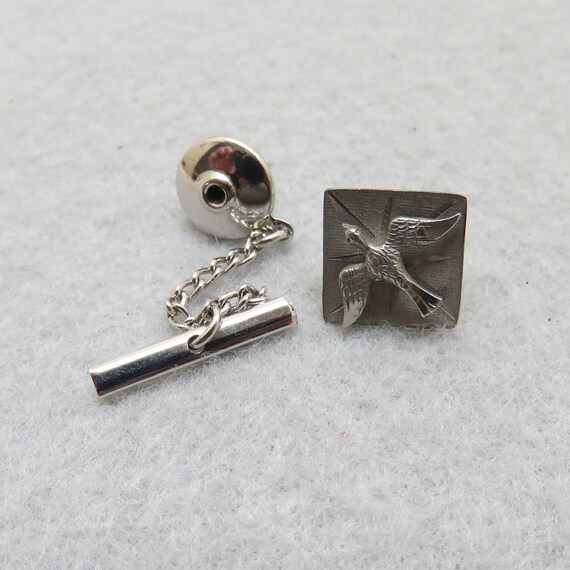 Sterling Swallow Bird Tie Tack or Tack Pin, Vinta… - image 2