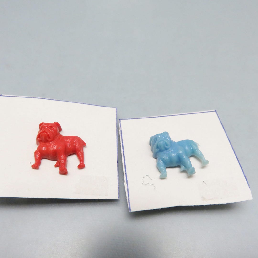 Vintage Plastic Old English Bulldog Dog Children's Buttons, Set of 2 - Etsy