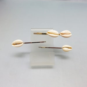 Tiny White Shell Bobby or Hair Pins, Vintage, MINT