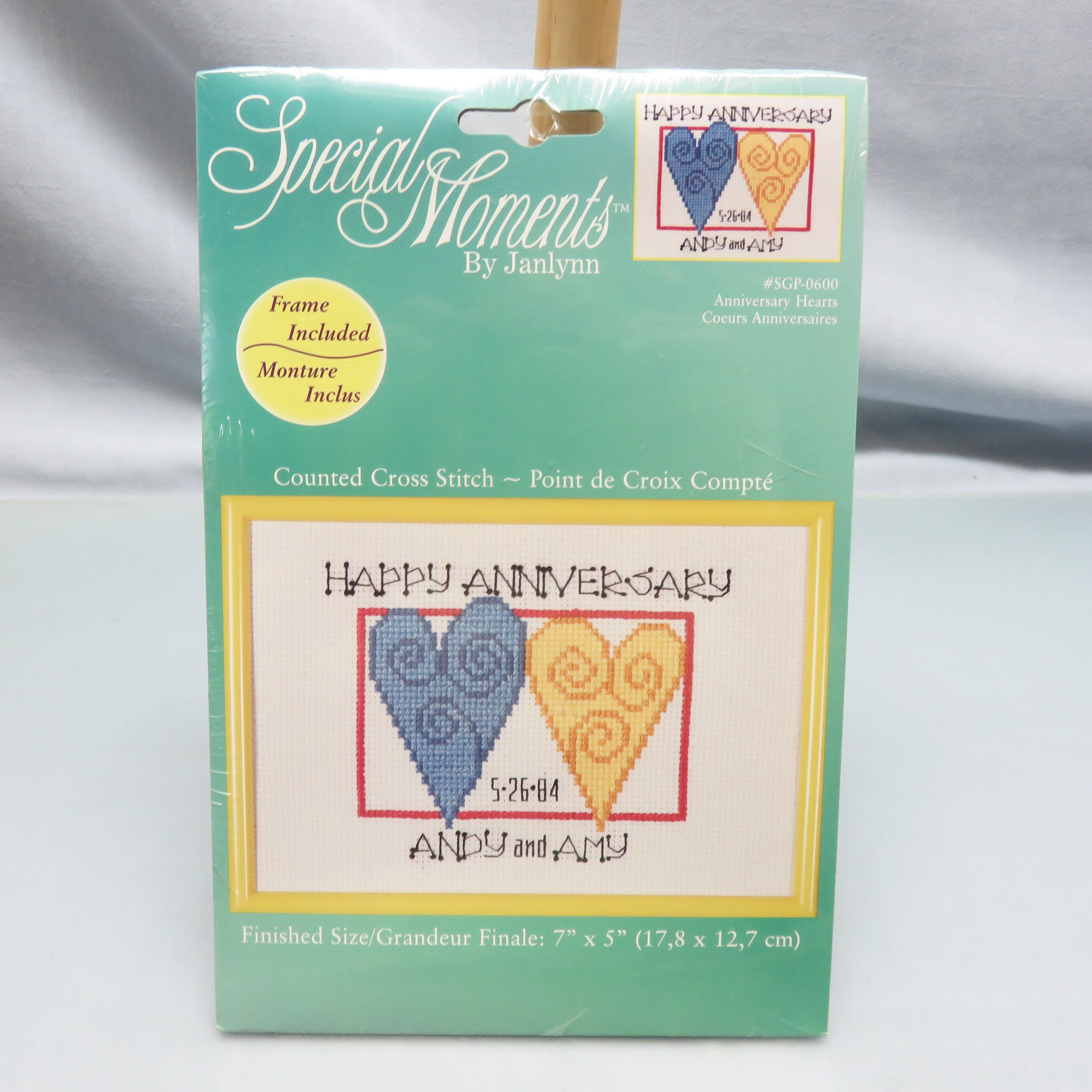 Special Moments Janlynn Anniversart Counted Cross Stitch Kit, Vintage