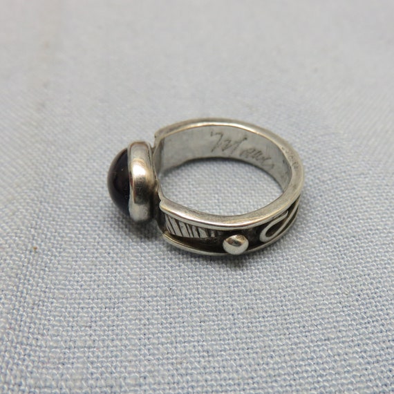 Artisan Amethyst Sterling Silver Ring, Modern Des… - image 8
