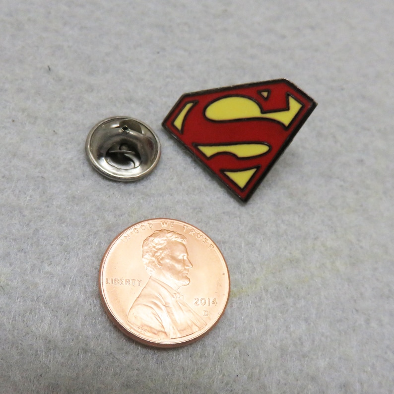 Enamel Superman Tie Tack Vintage Tie Tack