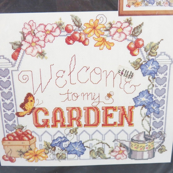 Welcome to My Garden, Counted Cross Stitch Kit, Janlynn Designs