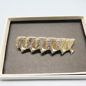 Golden  Egyptian Faces Hair Barrette, Vintage, 1970s, Nefertiti Hair Barrette