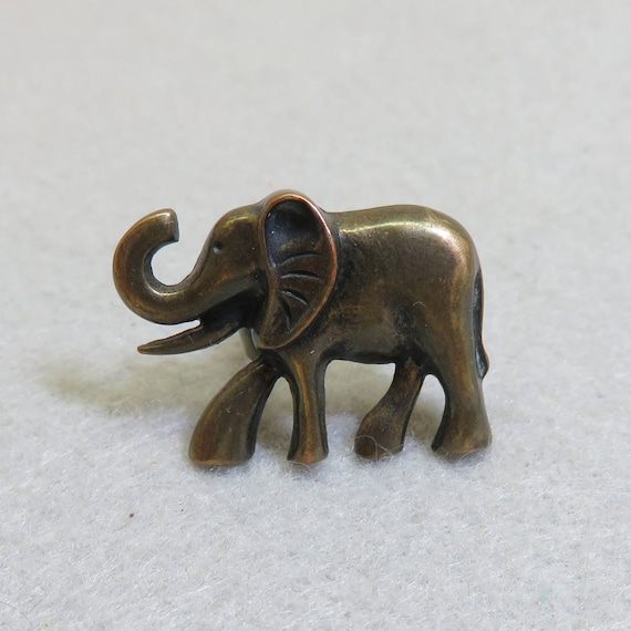 1980s Brass Elephant Ring  Adjustable