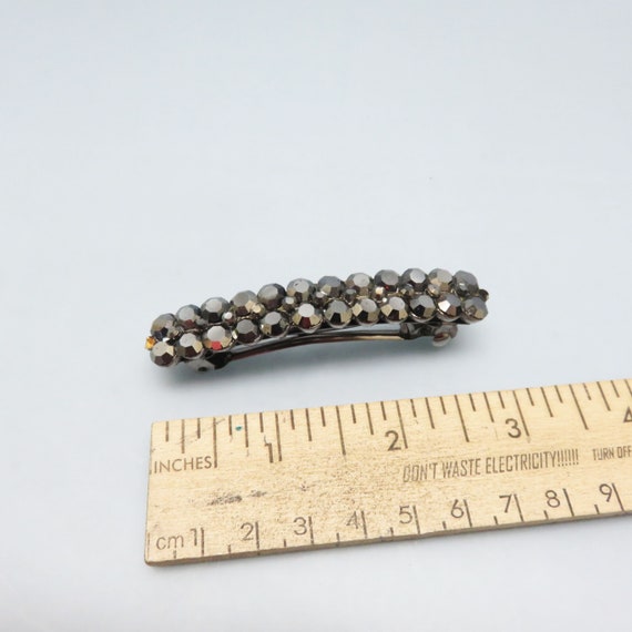 Fabulous Vintage Marcasite Hair Barrette, Bold an… - image 4