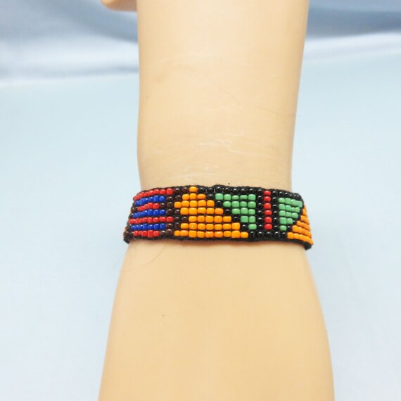 Vintage Colorful Native American Style Seed Bead … - image 5