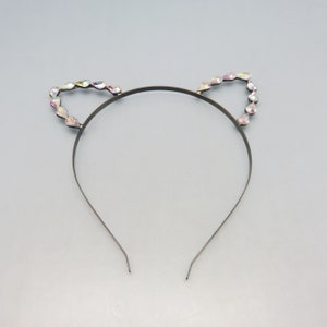 Vintage Rhinestone Cat Ears Headband, Cute as Can Be