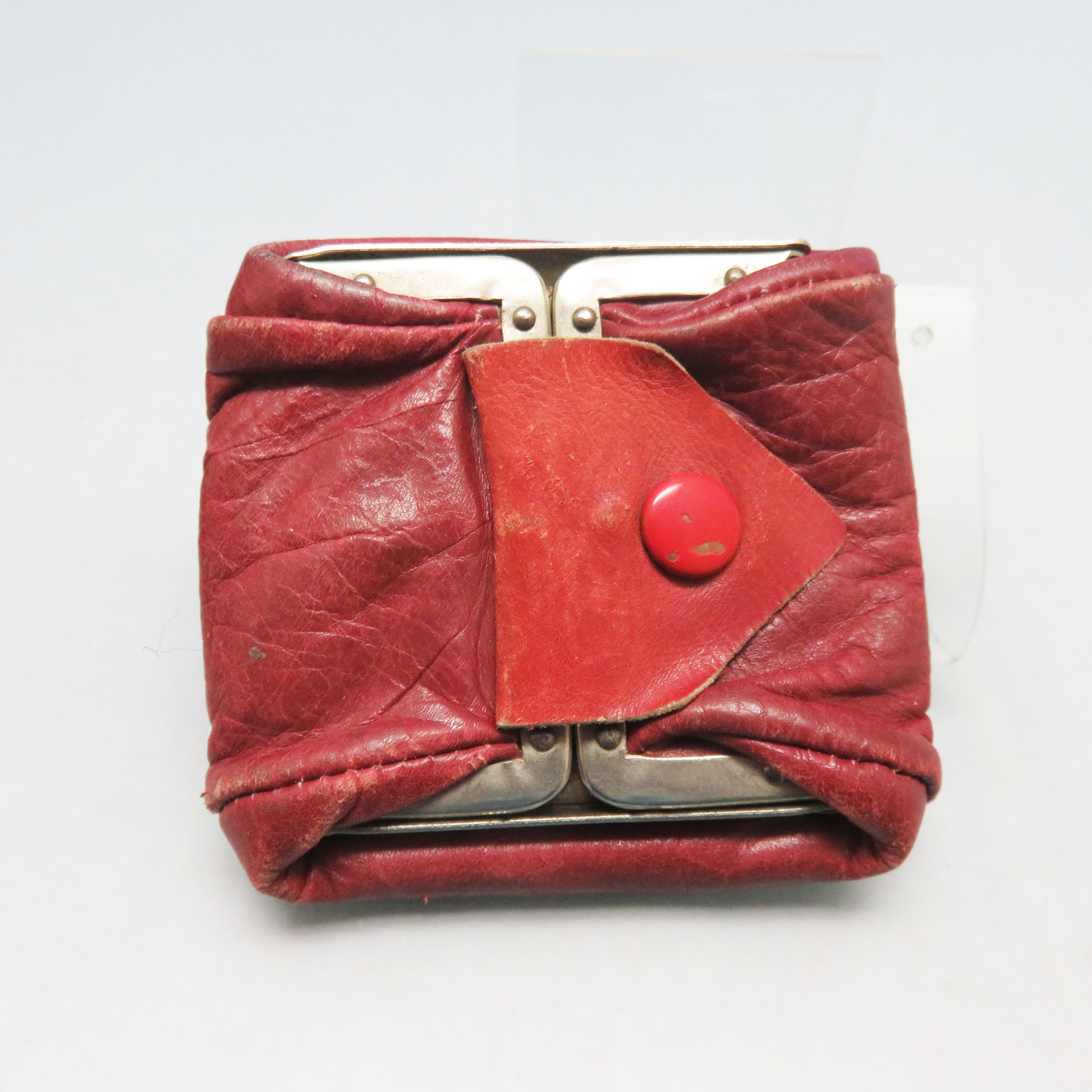 Eel skin Leather Coin Purse Snap Closure E 905