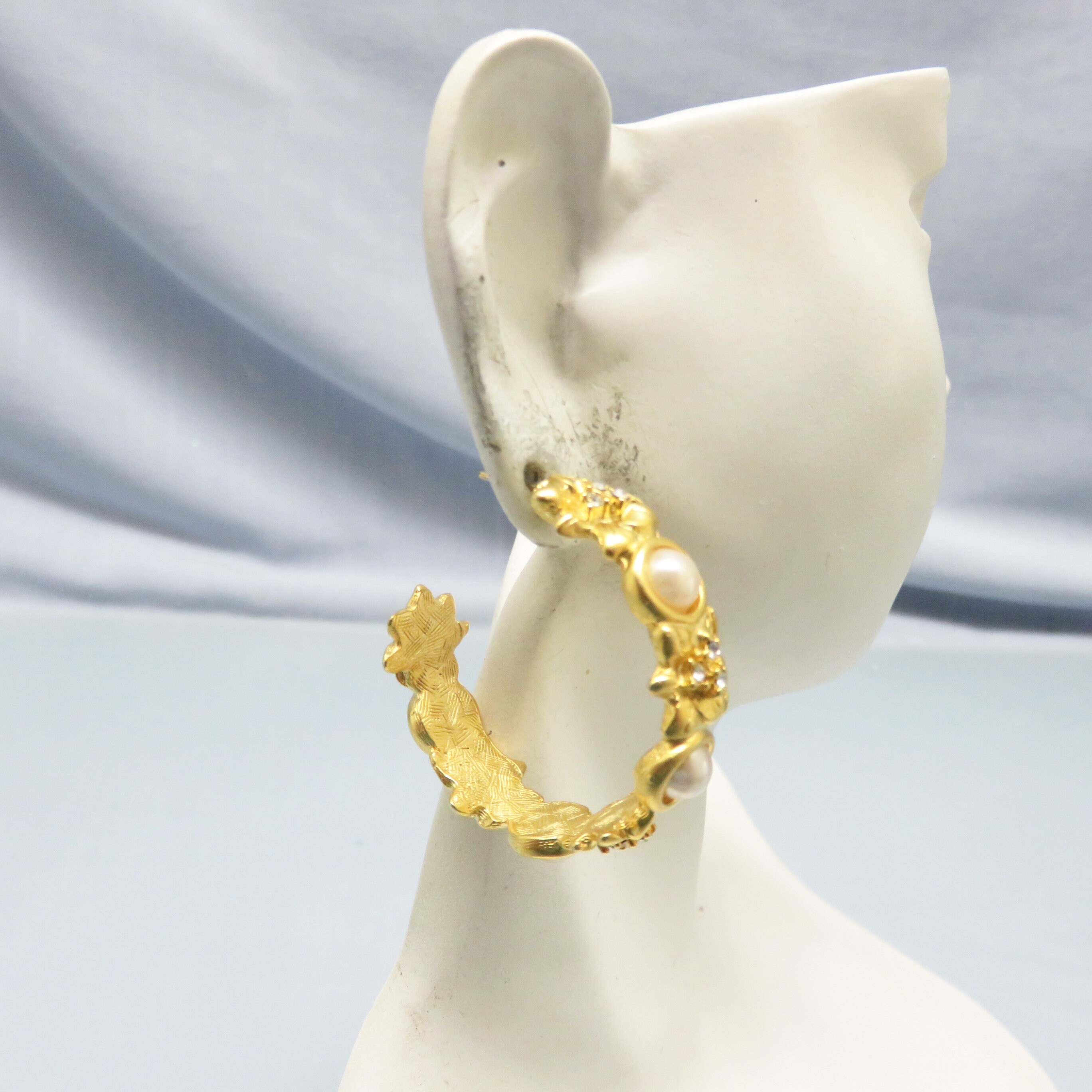 Créoles Vintage Violettes – Boucles D'oreilles Percées, Plastique, Stock D'usine Des Années 80, Neuves