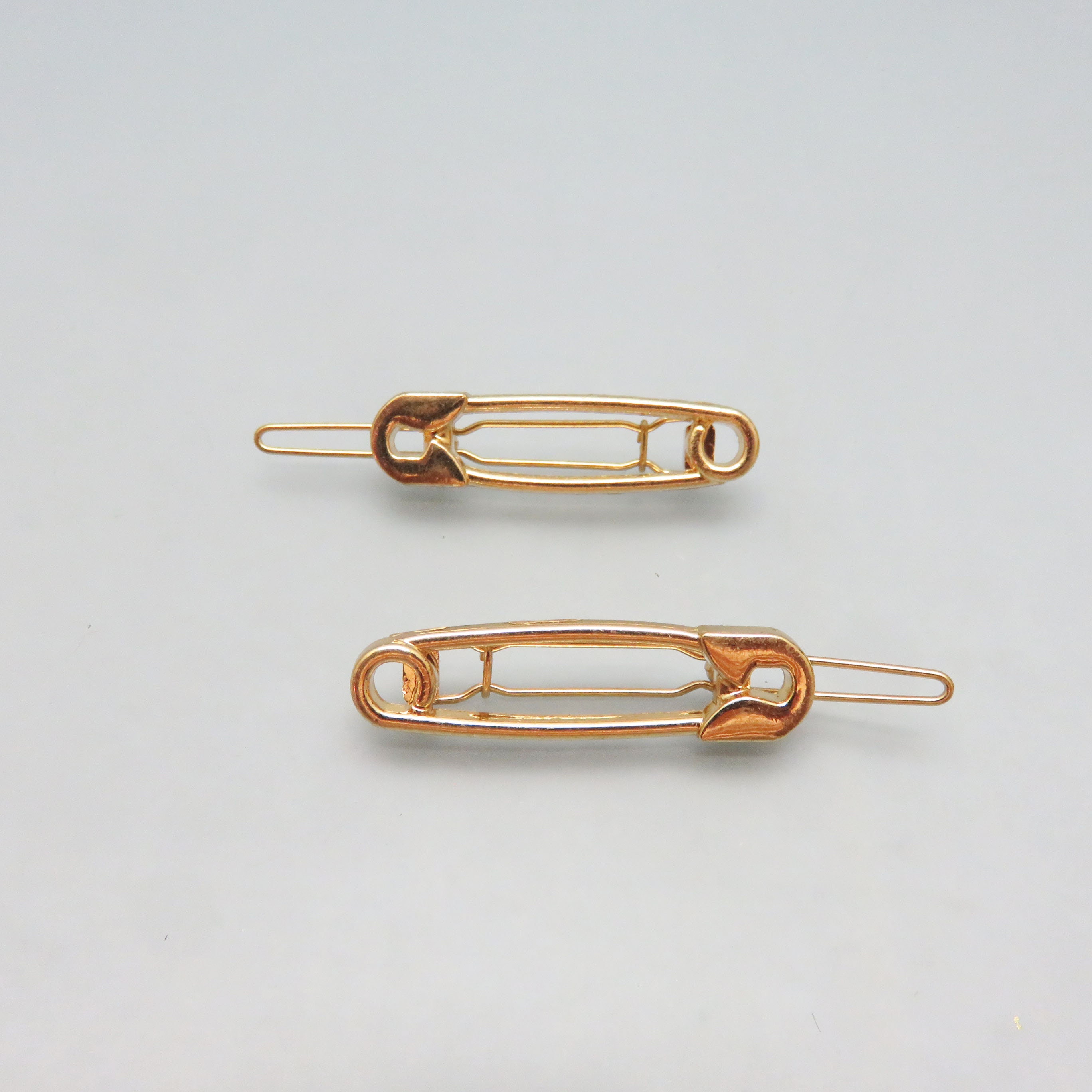 Unique Clothing Safety Pin Gold/Silver Hair Clip Safety Pin Shaped Hair Claw Clip for Thick Hair, Y2K Metal  main image 4