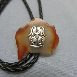 Montana Agate Bolo Tie, Rockin&#39; JK Designs, Knight&#39;s Armour Accent
