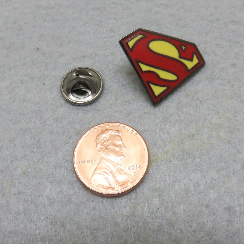 Enamel Superman Tie Tack Vintage Tie Tack