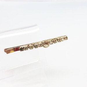 Clear Rhinestone Decorated Bobby or Hair Pin, Vintage