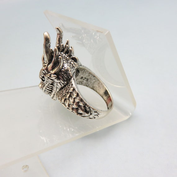 Fabulous Vintage Rhodium Plated Sterling Silver D… - image 3