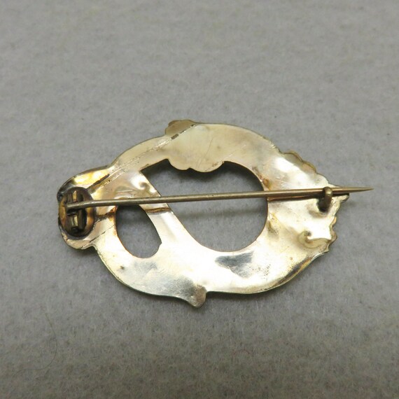 Lovely Real Victorian Gold Foil Brooch or Pin - image 3