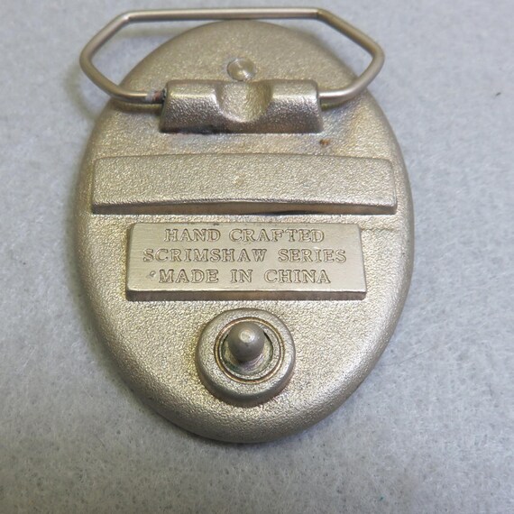 Scrimshaw top belt buckle