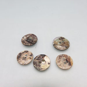 Set of 5 Vintage Abalone Shell Buttons - Etsy
