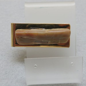 Strip of Bacon Money Clip,  New Never Used, Hand Cut Jasper Stone