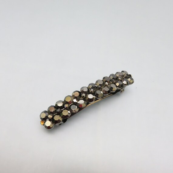 Fabulous Vintage Marcasite Hair Barrette, Bold an… - image 2