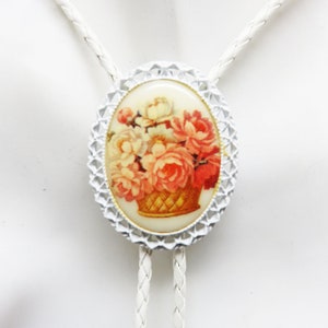 Country Roses Bolo Tie, Handmade Rockin&#39; JK Designs