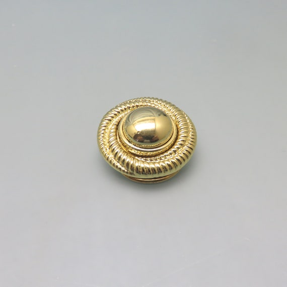 Vintage 1980s Hinged Golden Spiral Scarf Clip, Bi… - image 2