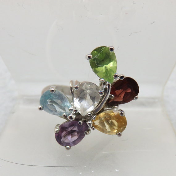 Fabulous Vintage Semi Precious Gemstone Ring Size 6 Etsy Canada