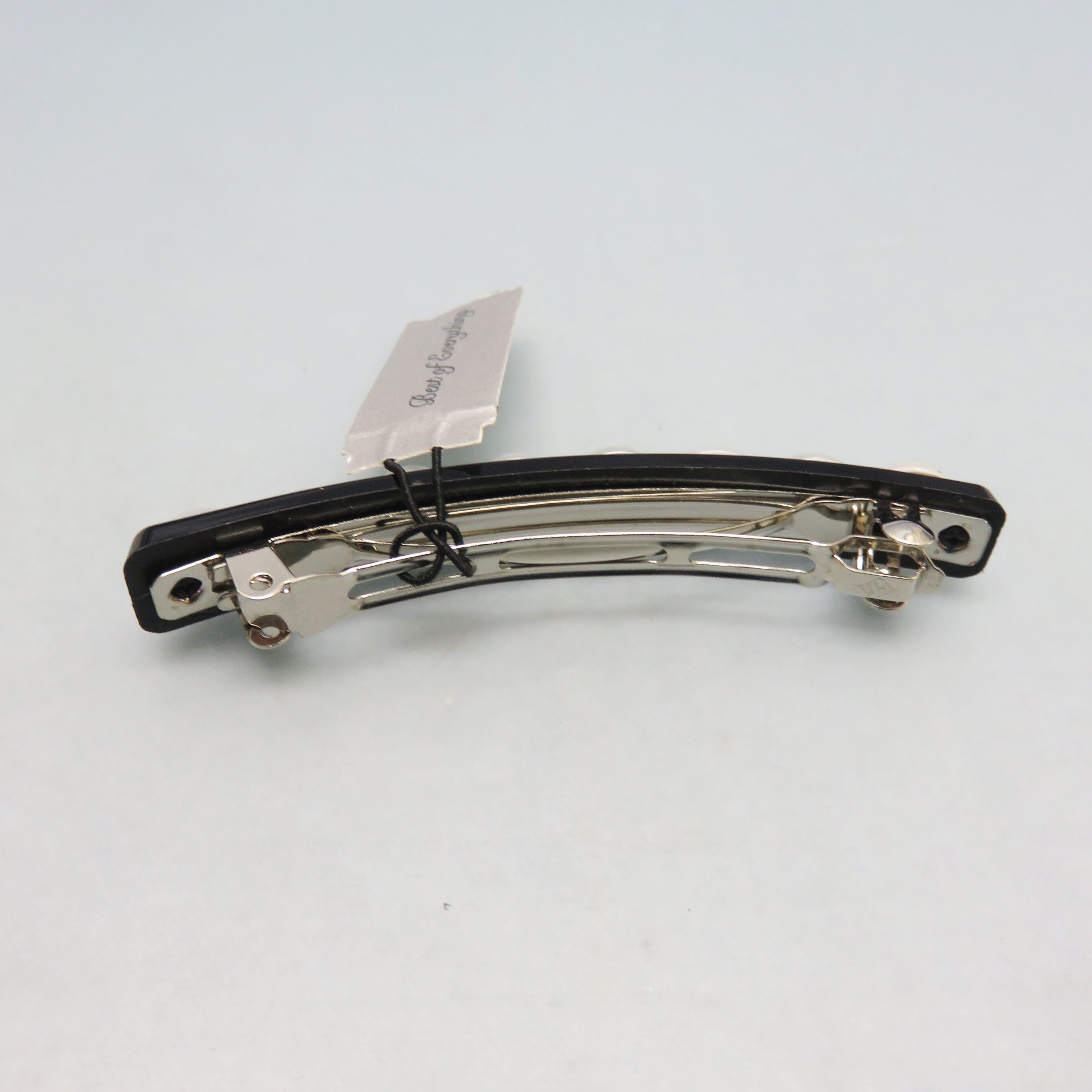 Vintage Elegant Faux Pearl Hair Clip or Barrette, Silver 