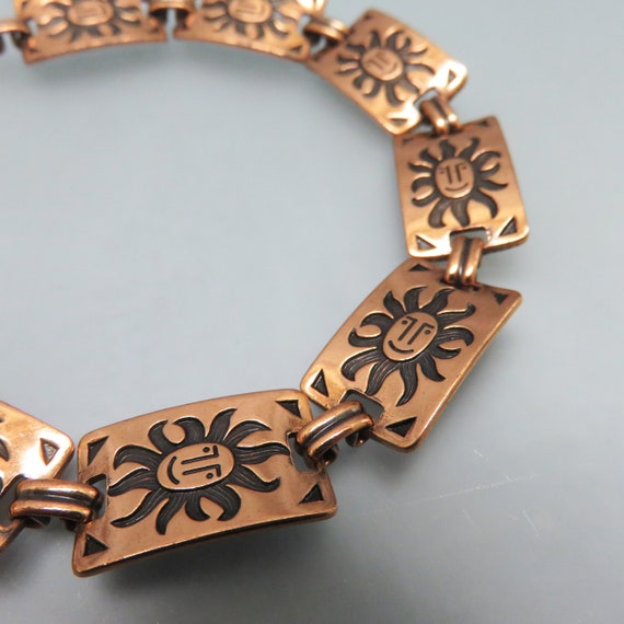 Vintage Solid Copper Link Bracelet W/ Stamped Native American | Etsy |  Copper link bracelets, Link bracelets, Vintage jewelry