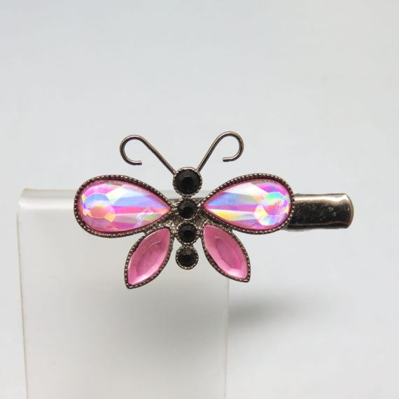 Vintage barrette black and - Gem