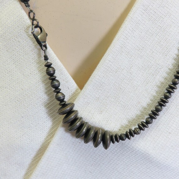 Sterling Bead Necklace, 26 Inches, Vintage - image 4