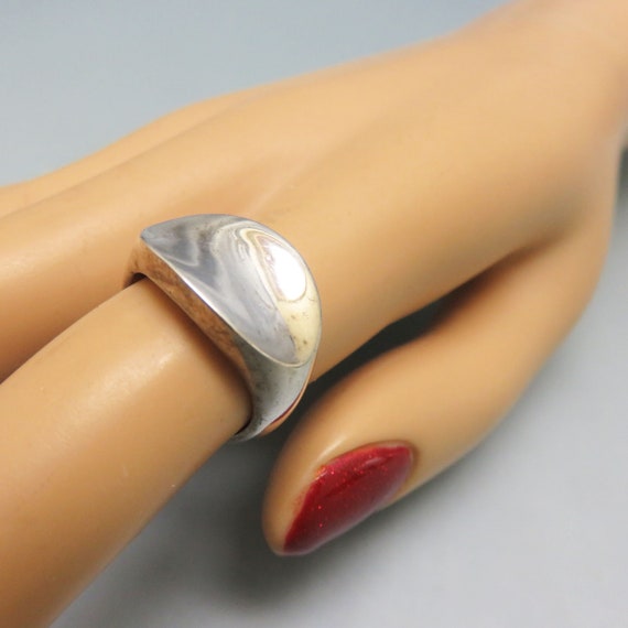 Free Form Modern Design Sterling Silver Ring, Siz… - image 1