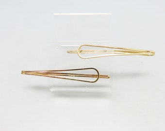 Vintage Pair of Modern Gold Bobby or Hair Pins