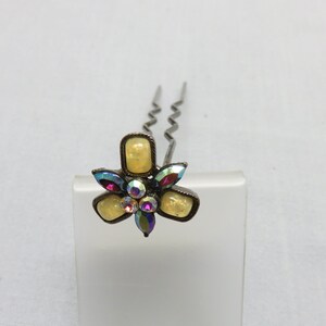 Victorian Look Rhinestone Bobby or Hair Pin, Vintage