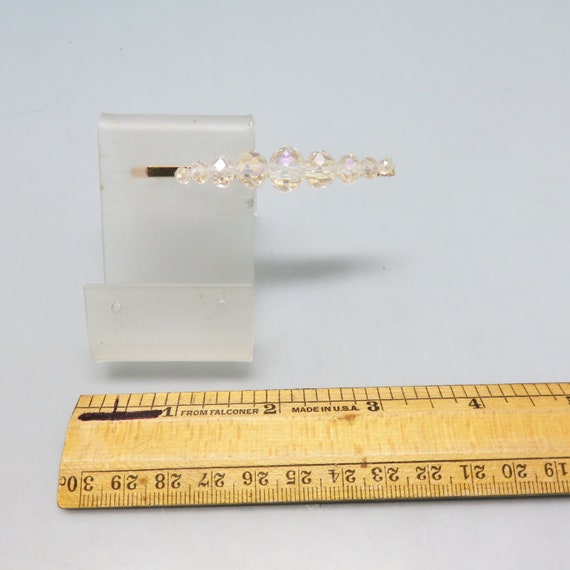 Clear Crystal Beaded Bobby Pin, Vintage Bobby or … - image 3