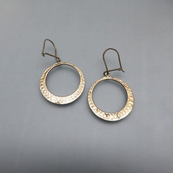 Sterling Silver Reversible Hoop Pierced Earrings - image 3