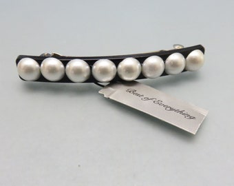 NWT COS Pearl-Effect Hair Clip Ivory Black Two Tone Ivory and Co Pearl Blossom Statement Pearl Cluster Hair Clip main image 4