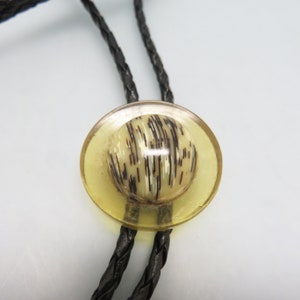 Vintage 1940s Button Bolo Slide, Handmade Bolo Tie,