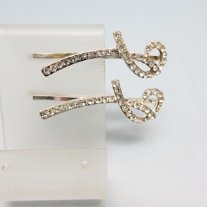 Pair of Vintage Rhinestone Bobby or Hair Pins