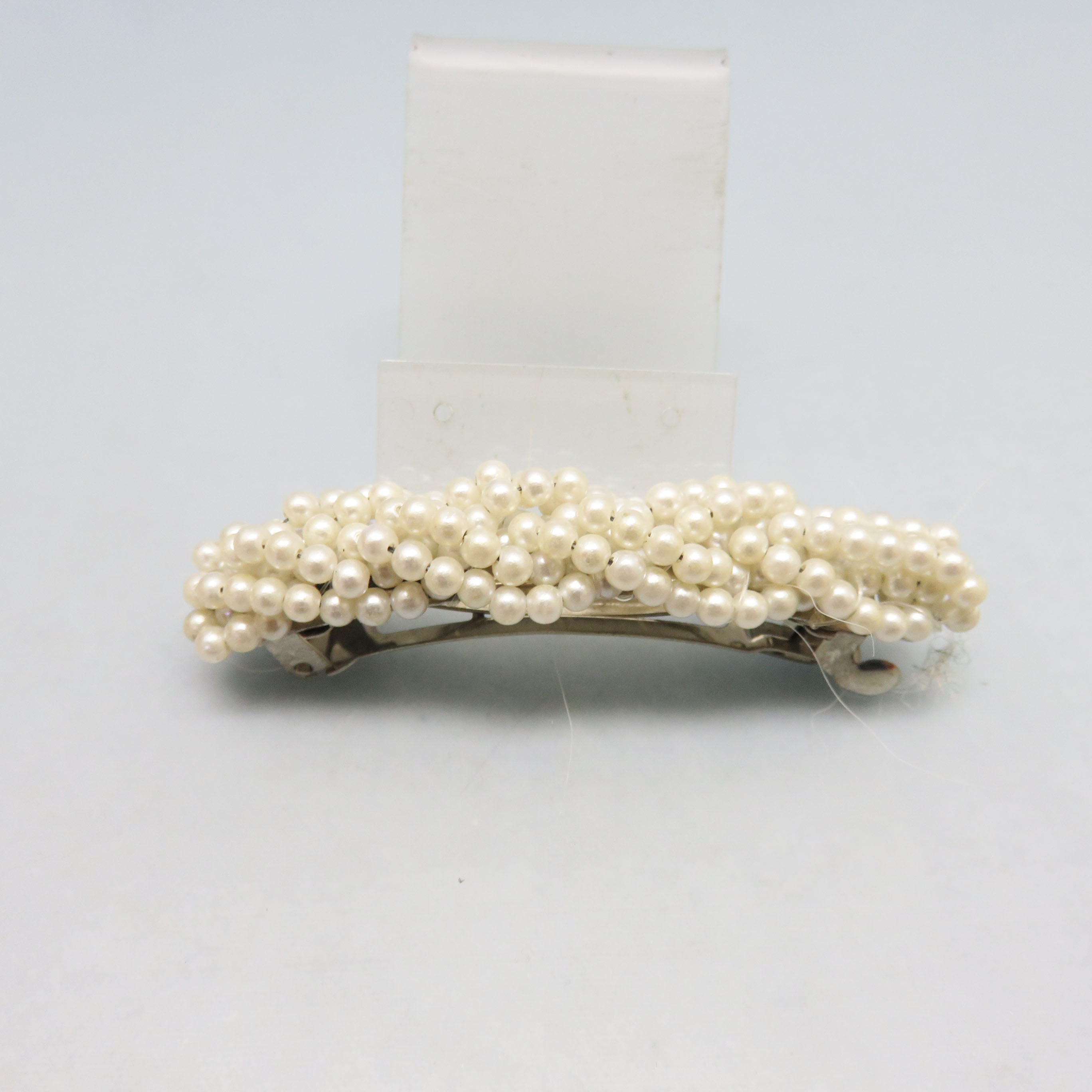 Pearl Antique Hair barrettes Vintage Bridal hair Clip with Pearls - Cassandra Lynne main image 4
