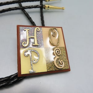 Hope Modern Bolo Tie, Handmade, Lucinda Style