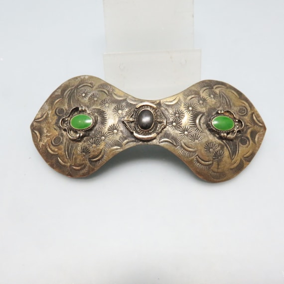 Vintage barrette black and - Gem