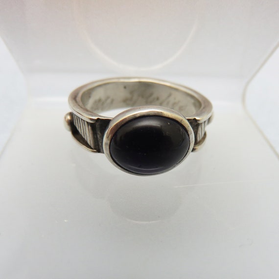 Artisan Amethyst Sterling Silver Ring, Modern Des… - image 5