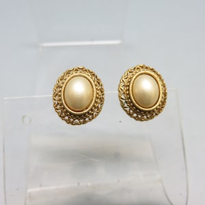 Faux Pearl Pierced Earrings, 1928 Jewelry Company