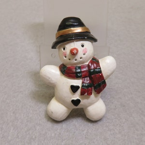 Winter Snowman Pin or Brooch