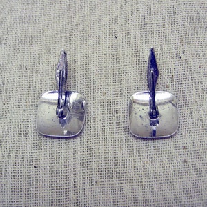 Boutons De Manchette Vintage A&Z En Argent Sterling - Motifs Rectangles Gravés - Occasion