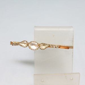 Very Ornate Clear Rhinestone Bobby or Hair Pin, Vintage