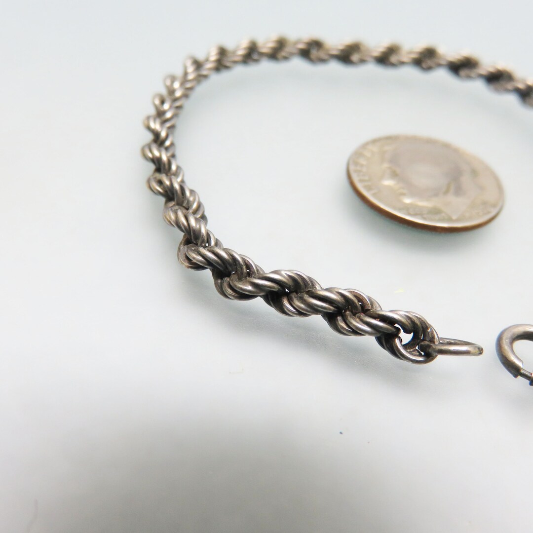 ヴィンテージ スターリングシルバー スパイラルリンクブレスレット ヴィンテージ スターリングシルバー スパイラルリンクブレスレット