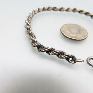 Vintage Sterling Silver Spiral Link Bracelet, 7.00 Inches